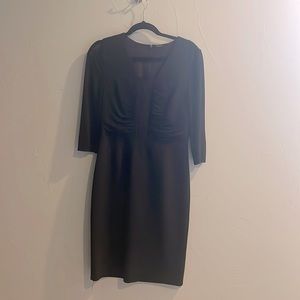 CLOSET CLEAR OUT! Elie Tahari black sheath dress withsheer sleeves, size 6